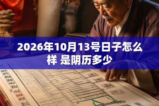 2026年10月13号日子怎么样 是阴历多少 2026年10月13号日子怎么样 是阴历多少