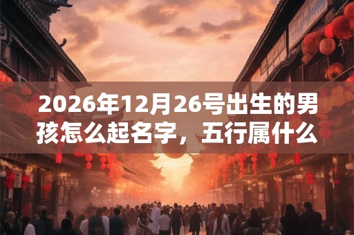 2026年12月26号出生的男孩怎么起名字,五行属什么 2026年12月26号出生的男孩怎么起名字,五行属什么