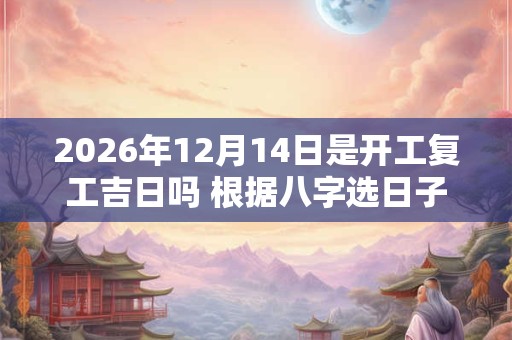 2026年12月14日是开工复工吉日吗 根据八字选日子