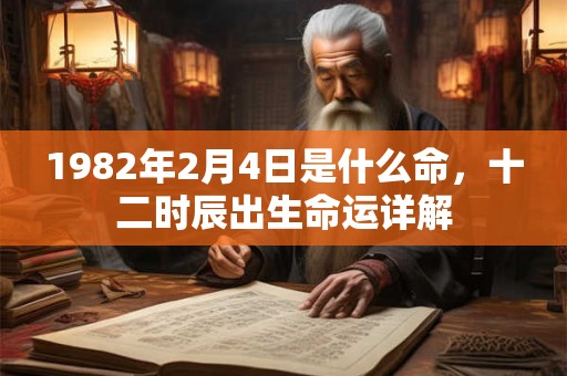 1982年2月4日是什么命,十二时辰出生命运详解 1982年2月4日是什么命,十二时辰出生命运详解