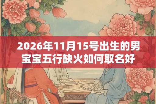 2026年11月15号出生的男宝宝五行缺火如何取名好