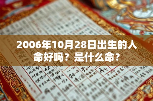 2006年10月28日出生的人命好吗?是什么命? 2006年10月28日出生的人命好吗?是什么命?