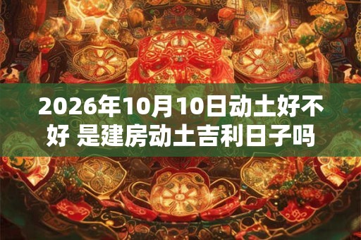 2026年10月10日动土好不好 是建房动土吉利日子吗