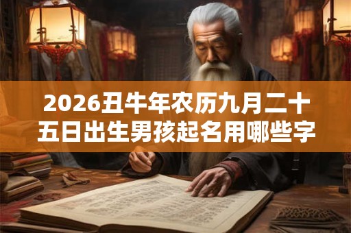 2026丑牛年农历九月二十五日出生男孩起名用哪些字？
