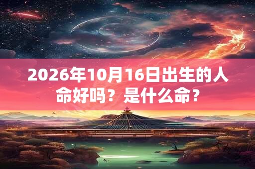 2026年10月16日出生的人命好吗？是什么命？