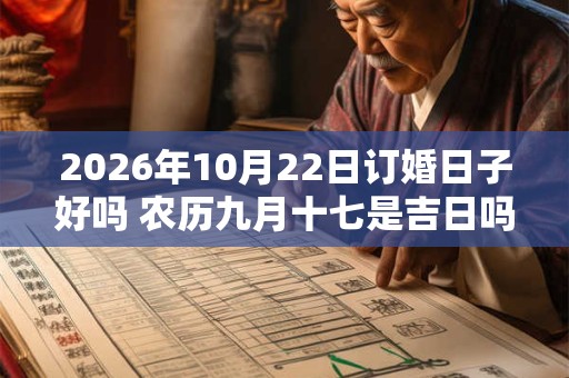 2026年10月22日订婚日子好吗 农历九月十七是吉日吗