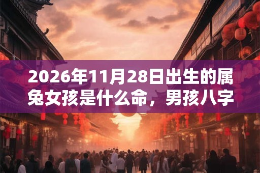 2026年11月28日出生的属兔女孩是什么命，男孩八字命运分析