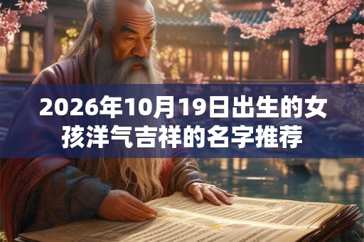 2026年10月19日出生的女孩洋气吉祥的名字推荐