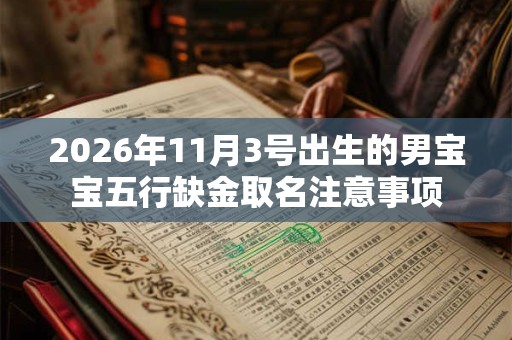 2026年11月3号出生的男宝宝五行缺金取名注意事项