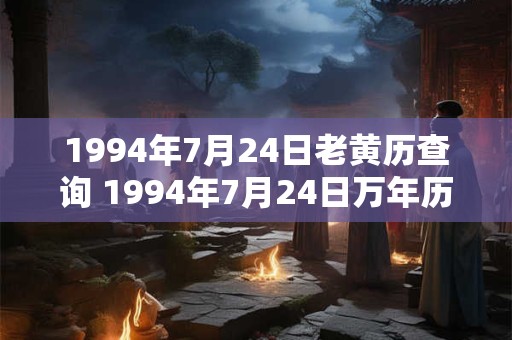 1994年7月24日老黄历查询 1994年7月24日万年历黄道吉日 1994年7月24日老黄历查询 1994年7月24日万年历黄道吉日