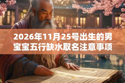 2026年11月25号出生的男宝宝五行缺水取名注意事项