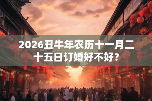 2026丑牛年农历十一月二十五日订婚好不好？