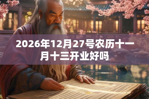 2026年12月27号农历十一月十三开业好吗 2026年12月27号农历十一月十三开业好吗