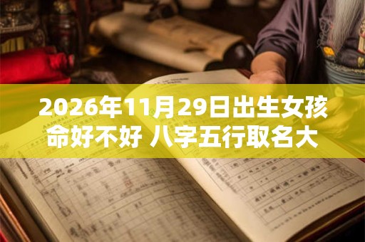 2026年11月29日出生女孩命好不好 八字五行取名大全