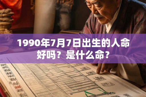 1990年7月7日出生的人命好吗？是什么命？