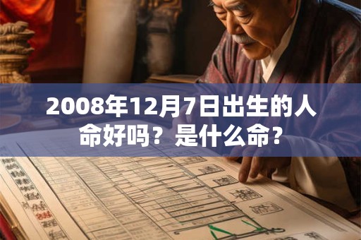 2008年12月7日出生的人命好吗?是什么命? 2008年12月7日出生的人命好吗?是什么命?