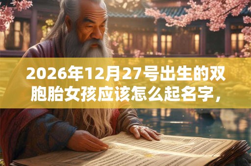2026年12月27号出生的双胞胎女孩应该怎么起名字,五行属什么? 2026年12月27号出生的双胞胎女孩应该怎么起名字,五行属什么?
