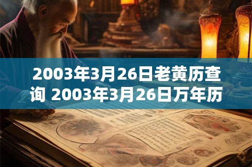 2003年3月26日老黄历查询 2003年3月26日万年历黄道吉日 2003年3月26日老黄历查询 2003年3月26日万年历黄道吉日