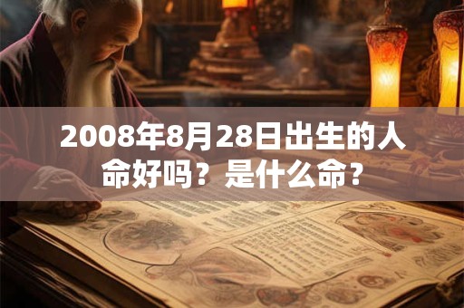 2008年8月28日出生的人命好吗？是什么命？