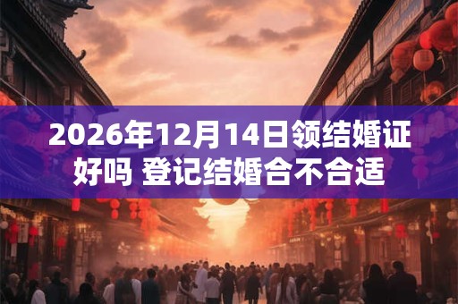 2026年12月14日领结婚证好吗 登记结婚合不合适