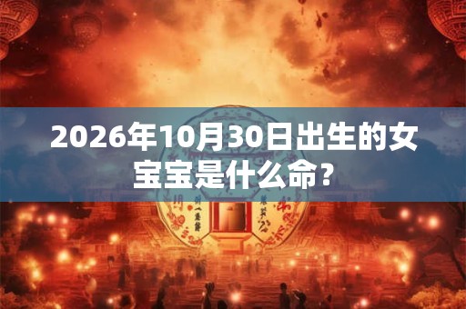 2026年10月30日出生的女宝宝是什么命？