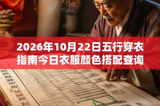2026年10月22日五行穿衣指南今日衣服颜色搭配查询 2026年10月22日五行穿衣指南今日衣服颜色搭配查询