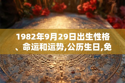 1982年9月29日出生性格、命运和运势,公历生日,免费算命