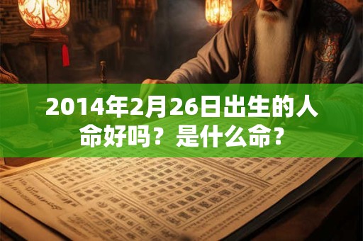 2014年2月26日出生的人命好吗?是什么命? 2014年2月26日出生的人命好吗?是什么命?