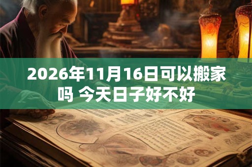 2026年11月16日可以搬家吗 今天日子好不好