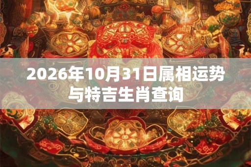 2026年10月31日属相运势与特吉生肖查询