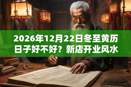 2026年12月22日冬至黄历日子好不好？新店开业风水讲究？