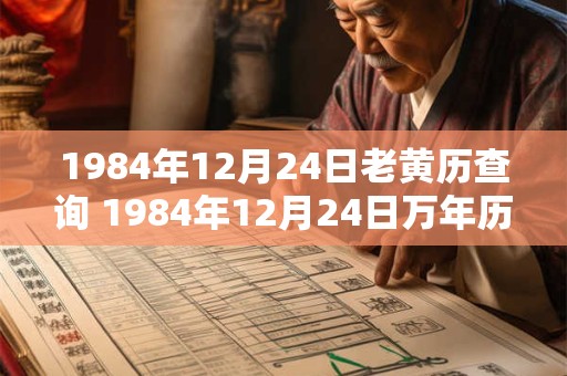 1984年12月24日老黄历查询 1984年12月24日万年历黄道吉日