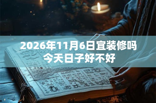 2026年11月6日宜装修吗 今天日子好不好