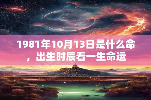 1981年10月13日是什么命,出生时辰看一生命运 1981年10月13日是什么命,出生时辰看一生命运