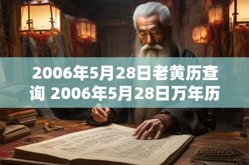 2006年5月28日老黄历查询 2006年5月28日万年历黄道吉日 2006年5月28日老黄历查询 2006年5月28日万年历黄道吉日