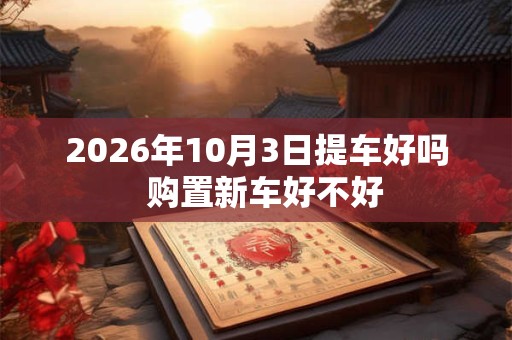 2026年10月3日提车好吗  购置新车好不好