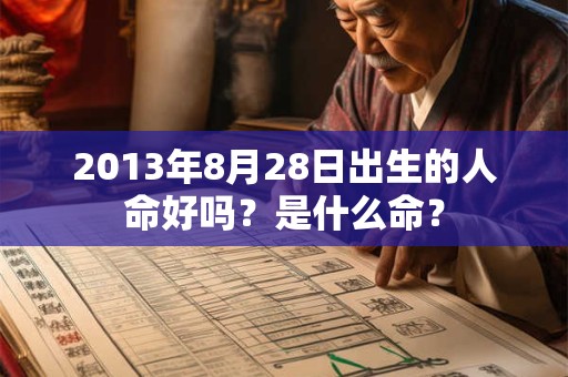 2013年8月28日出生的人命好吗？是什么命？