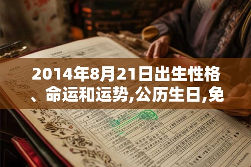 2014年8月21日出生性格、命运和运势,公历生日,免费算命