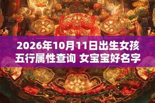2026年10月11日出生女孩五行属性查询 女宝宝好名字合集 2026年10月11日出生女孩五行属性查询 女宝宝好名字合集