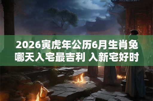 2026寅虎年公历6月生肖兔哪天入宅最吉利 入新宅好时机