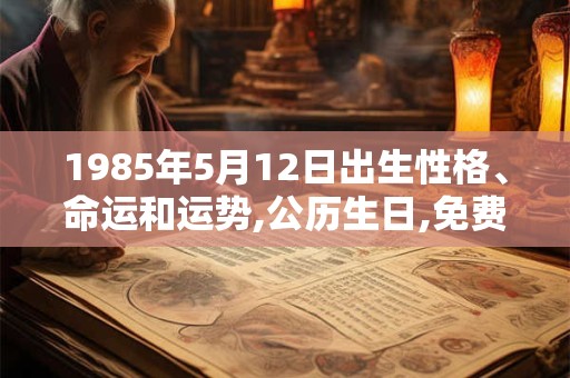 1985年5月12日出生性格、命运和运势,公历生日,免费算命