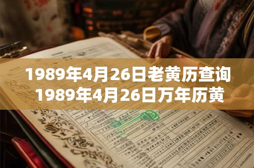 1989年4月26日老黄历查询 1989年4月26日万年历黄道吉日