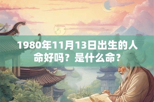 1980年11月13日出生的人命好吗?是什么命? 1980年11月13日出生的人命好吗?是什么命?