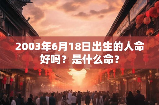 2003年6月18日出生的人命好吗?是什么命? 2003年6月18日出生的人命好吗?是什么命?