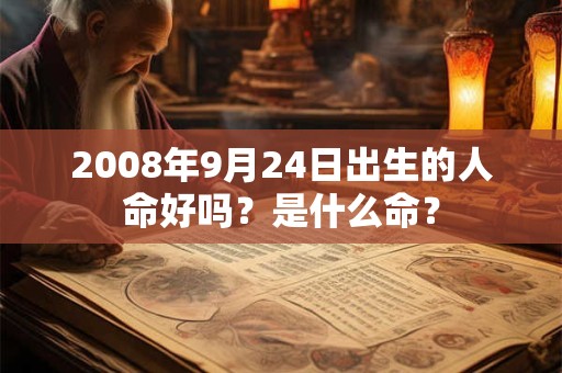 2008年9月24日出生的人命好吗？是什么命？