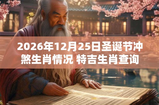 2026年12月25日圣诞节冲煞生肖情况 特吉生肖查询 2026年12月25日圣诞节冲煞生肖情况 特吉生肖查询