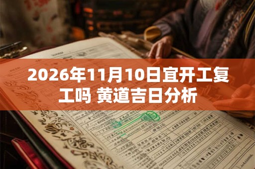 2026年11月10日宜开工复工吗 黄道吉日分析