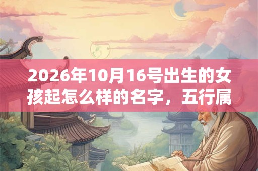 2026年10月16号出生的女孩起怎么样的名字,五行属什么 2026年10月16号出生的女孩起怎么样的名字,五行属什么