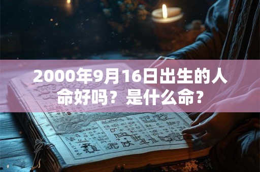 2000年9月16日出生的人命好吗?是什么命? 2000年9月16日出生的人命好吗?是什么命?