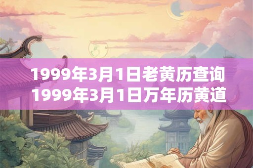 1999年3月1日老黄历查询 1999年3月1日万年历黄道吉日